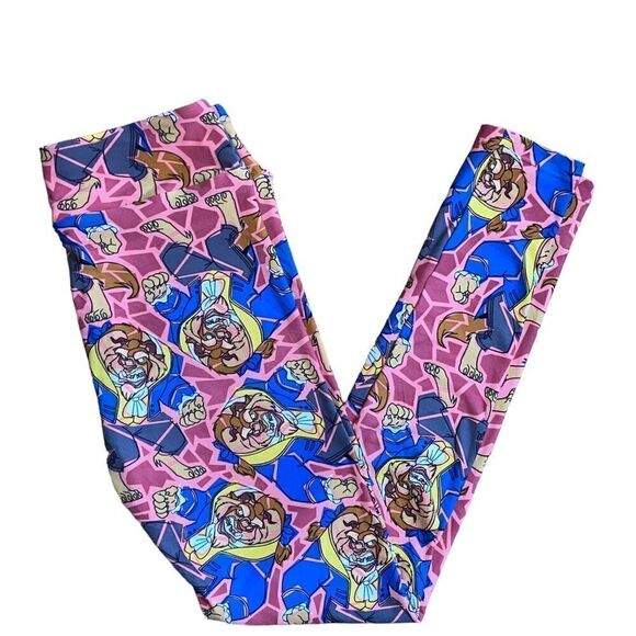LuLaRoe Women’s One Size Disney Leggings • Beauty & The Beast Leisurewear NWOT - Picture 7 of 15